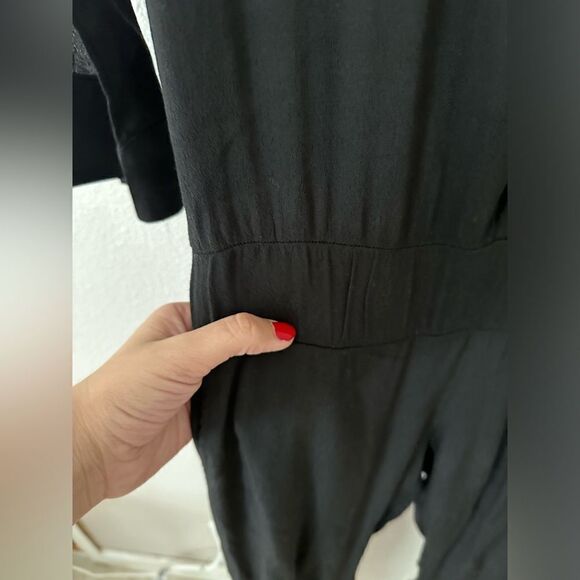 Monrow black button down jumpsuit Sz XS - Picture 10 of 14